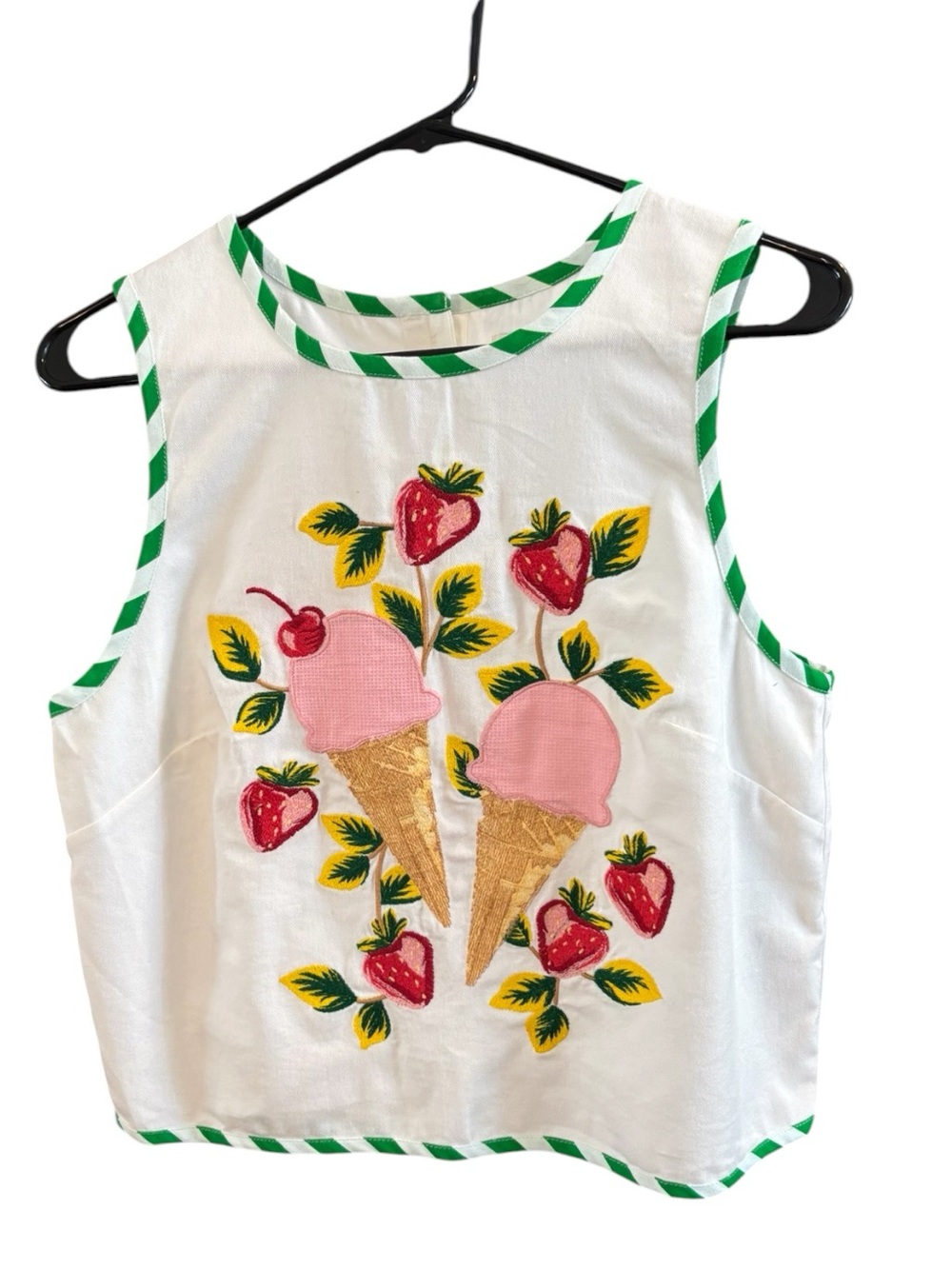 Maeve/Anthropologie Embroidered Shell Tank in White Size S. NWT - Picture 5 of 11